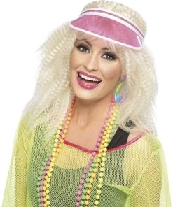 Smiffy's Buy Costumes Visor 80's Poker Pink