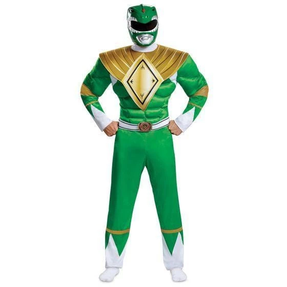 Disguise Power Rangers Mighty Morphin Green Ranger Adult Costume 4 Disguise Power Rangers Mighty Morphin Green Ranger Adult Costume