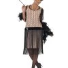 Smiffy's Womens Charleston Fringed Flapper Costume 1920's Gatsby Outfit