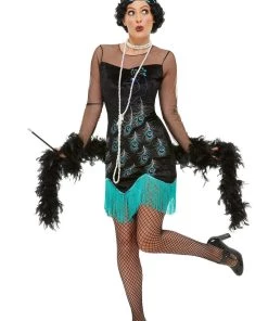 Smiffy's Peacock Flapper 1920s Gatsby Costume Buy Costumes