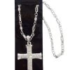 Carnival Products Buy Costumes Rock-star 1980's Silver Cross Necklace