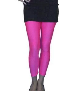 Carnival Products Neon Pink 1980's Tights Lycra Footless Pantyhose Costume Accessory Womens