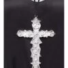 Smiffys Buy Costumes Ornate Cross Pendant, Silver