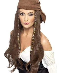 Smiffys Pirate Brown Adult Accessory Wig