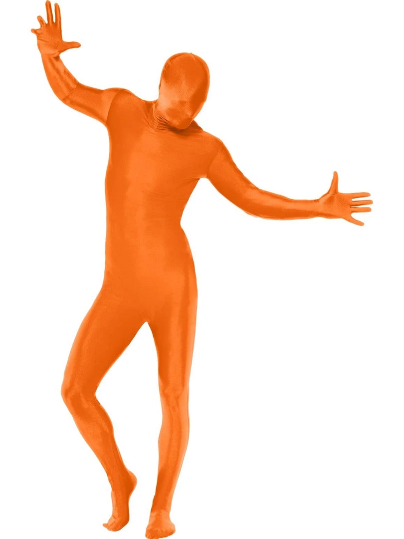 Smiffys Mens Orange Second Skin Suit 3 Smiffys Mens Orange Second Skin Suit