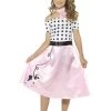 Smiffys Pink Poodle 1950's Girl Children's Costume