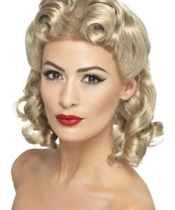 Smiffys Womens Beautiful 1940's Sweetheart Wig Blonde And Bold