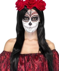 Smiffy's Day Of The Dead Red Rose Headband
