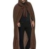 Smiffy's Mens Gravekeeper Hooded Brown Cloak