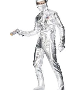Smiffys Spaceman Costume Silver Jumpsuit