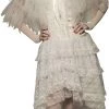 Rubies Womens White Feathered Tulle Women's Cape