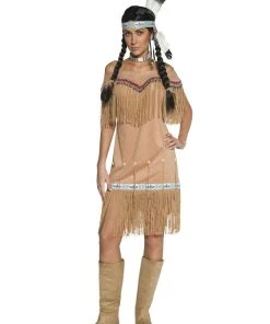 Smiffys Womens Deluxe Native American Inspired Lady Costume