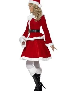 Smiffys Miss Santa Adult Women's Costume With Muff Womens