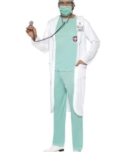 Smiffy's Womens Doctor Scrubs And Lab Coat Costume