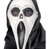 Smiffy's Screamer Glow In The Dark Mask With Hood Mens
