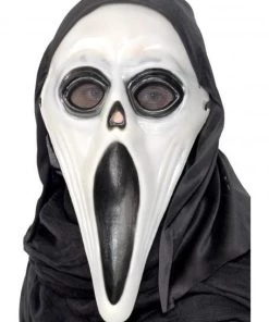 Smiffy's Screamer Glow In The Dark Mask With Hood Mens