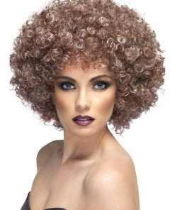 Smiffys Buy Costumes Afro Wig 70's Disco Foxy Blonde & Brown