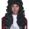 Smiffys Pirate Captain Black Adults Accessory Wig