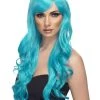 Smiffys Desire Aqua Adults Accessory Wig Womens 2 Smiffys Desire Aqua Adults Accessory Wig Womens