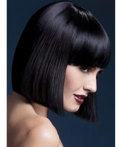 Smiffys Lola Black Heat Resistant Accessory Wig