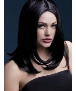 Smiffys Sophia Black Heat Resistant Accessory Wig Womens