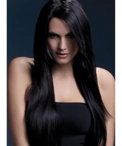 Smiffys Womens Amber Black Heat Resistant Accessory Wig