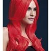 Smiffys Khloe Neon Red Heat Resistant Accessory Wig Womens