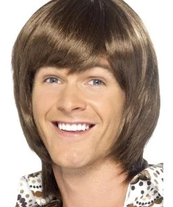 Smiffys Mens Heartthrob 70's Brown Accessory Wig