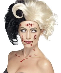 Smiffys Cruella Evil Madame Deluxe Adults Accessory Wig Womens