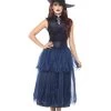 Smiffys Womens Blue Midnight Deluxe Witch Adult Costume For Women