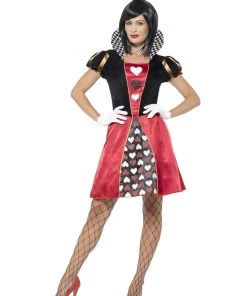 Smiffys Carded Queen Costume, Red Womens