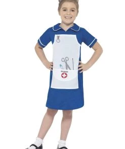 Smiffys Buy Costumes Navy Blue Girls Nurse Costume