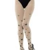 Smiffys Spider Nude & Black Opaque Adult Tights For Women