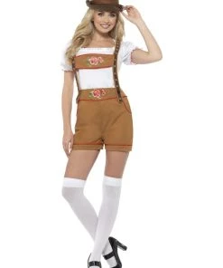 Smiffys Sexy Bavarian Beer Girl Oktoberfest Costume, Brown