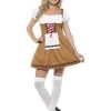 Smiffys Womens Bavarian Beer Maid Oktoberfest Costume, Brown