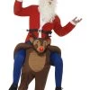 Smiffys Reindeer Rudolf Piggy Back Adult Costume Mens