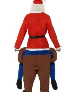 Smiffys Reindeer Rudolf Piggy Back Adult Costume Mens