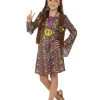 Smiffys Peace Love Hippie Girl Childrens 60's Costume