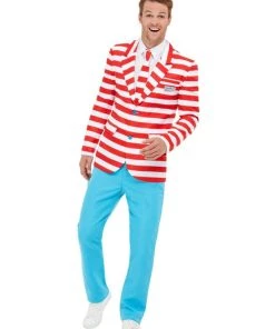 Smiffys Mens Where's Wally? Adult Men's Suit