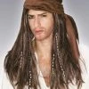 Rubies Buy Costumes Caribbean Pirate Brown Beaded Wig 2 Rubies Buy Costumes Caribbean Pirate Brown Beaded Wig