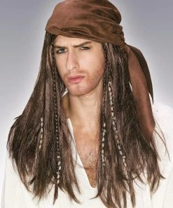 Rubies Buy Costumes Caribbean Pirate Brown Beaded Wig