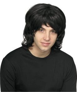Rubies Shag 70's Black Wig Mens