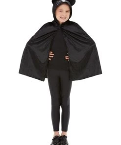 Smiffys Buy Costumes Cat Hooded Cape, Black