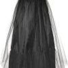 Rubies Womens Black Tulle Empire Waist Women's Long Skirt