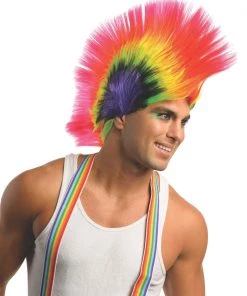 Rubies Mens Rave Punk Mohawk Wig For Adults