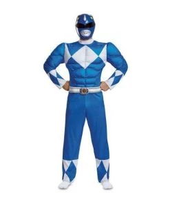 Disguise Power Rangers Mighty Morphin Blue Ranger Adult Costume Mens