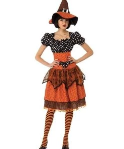 Rubies Polka Dot Pinup Witch Adult Halloween Costume Womens