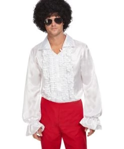 Smiffy's 60's 70's White Ruffled Shirt Buy Costumes