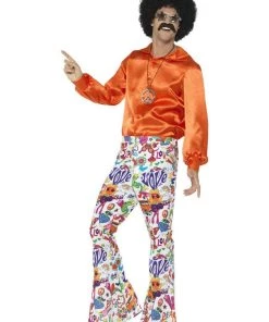 Smiffy's Hippie 60s 70s Super Groovy Mens Flares