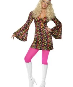 Smiffy's Hippie 60s CND Peace Sign Dress Costume